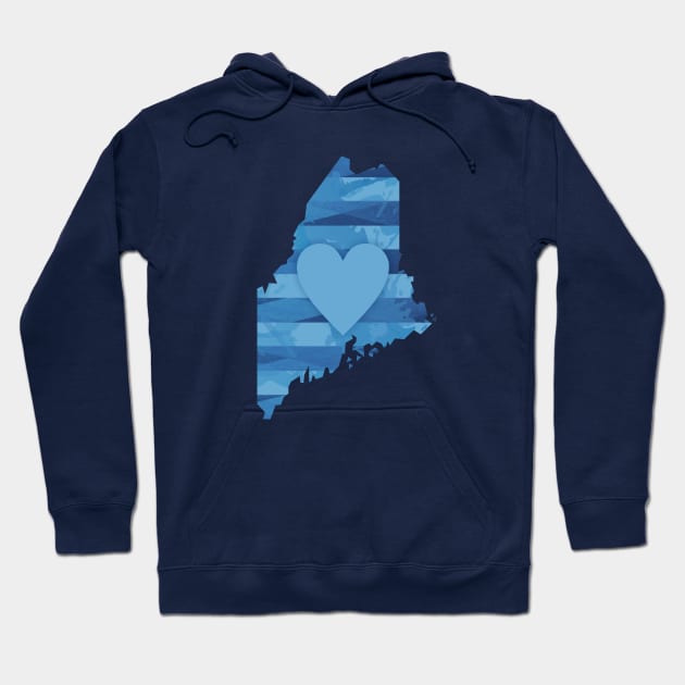 Maine Heart Hoodie by Dale Preston Design